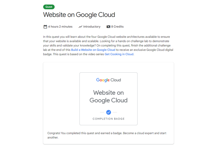 Website on Google Cloud